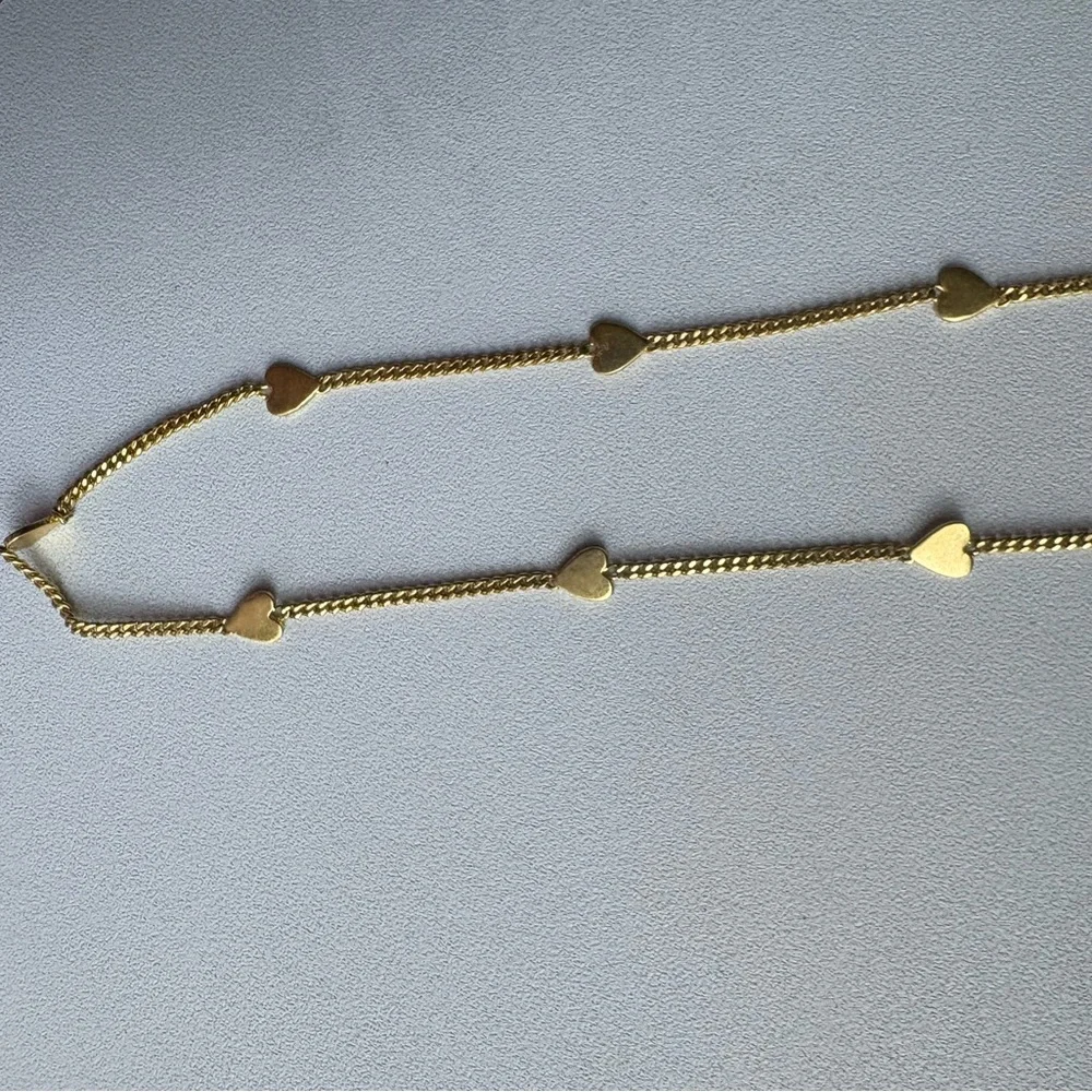 Madewell Gold Plated Heartstrings Choker Necklace - Picture 6 of 7